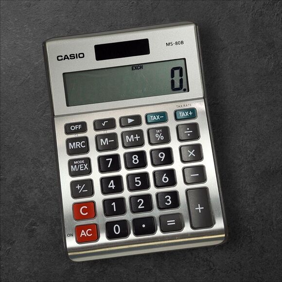Casio MS-80B Dual Power Desktop Calculator Solar + Battery 2 Available - Picture 4 of 7
